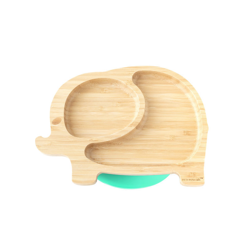 Bamboo Elephant Plate, Green