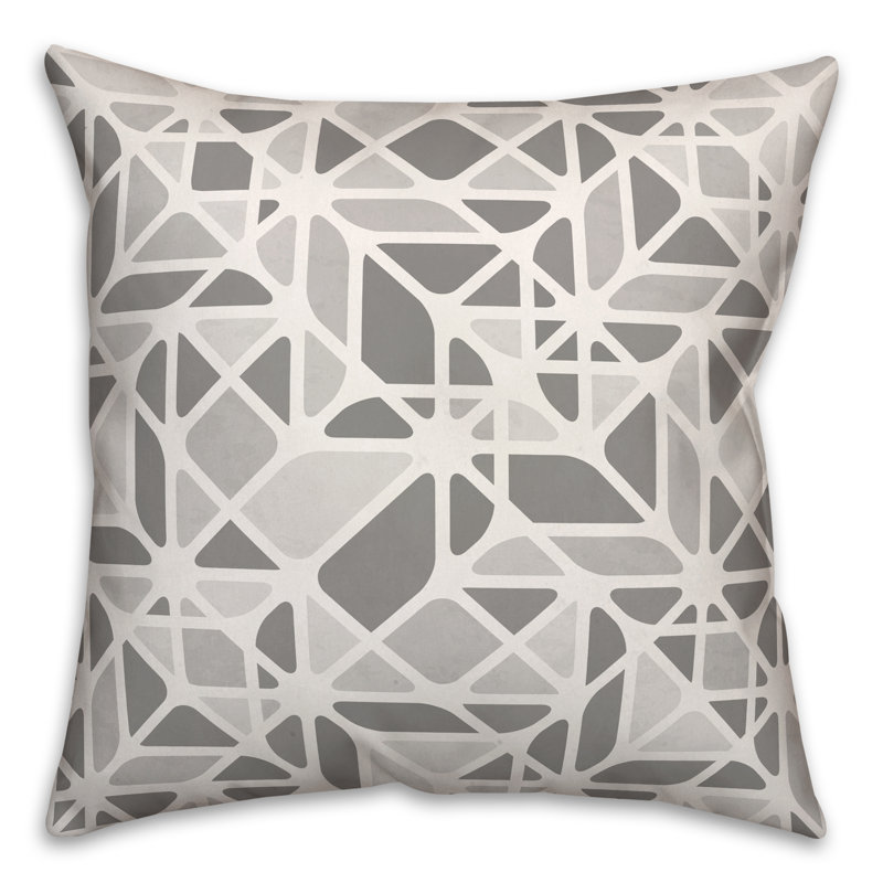 Housse et insert de coussin extérieur rétro Retro Cuts 2, 18 po x 18 po, gris