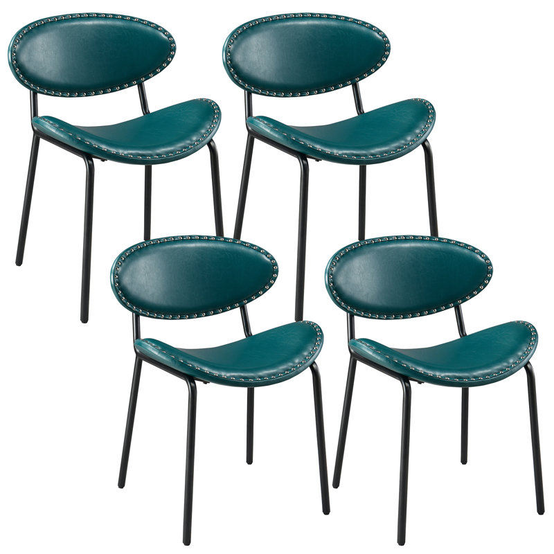 Reimer Upholstered Dining Chair, Peacock Green, 4 Pieces