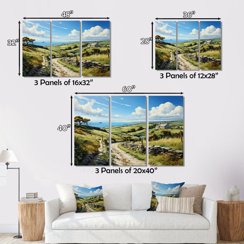 «Ireland Emerald Isle This V», art mural Irlande, H 12 po x l 20 po x P 1 po, Cadre flottant brun