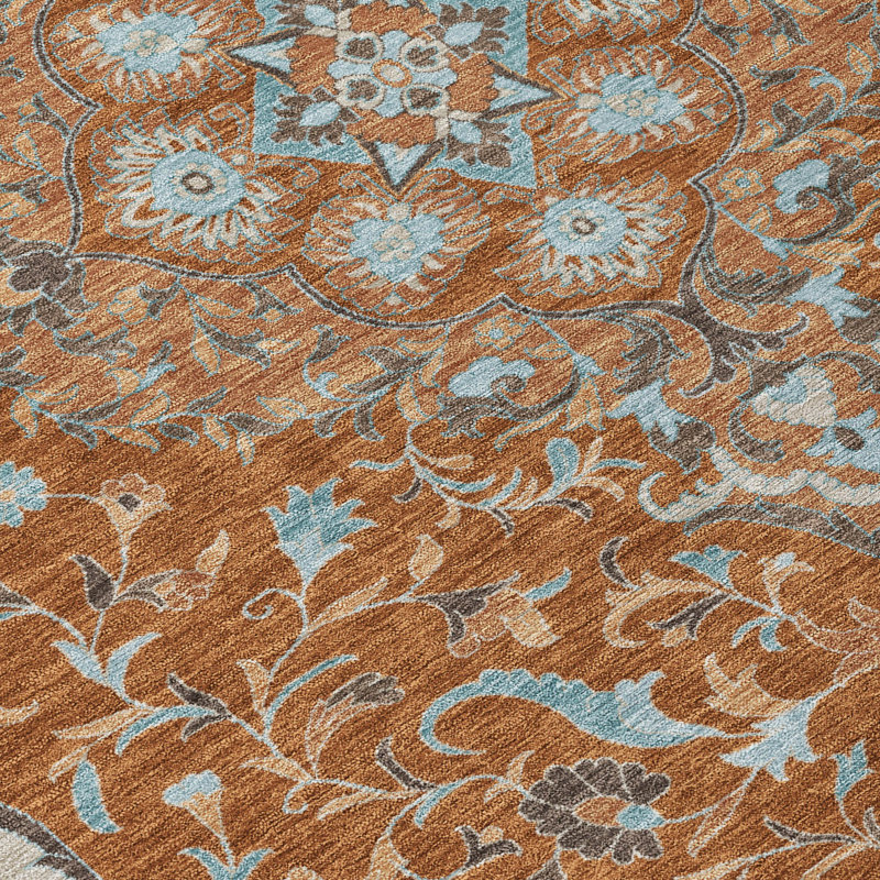 Machine Washable Indoor/Outdoor Chantille ACN2715 Global Rug, Paprika, 5' x 7'6"