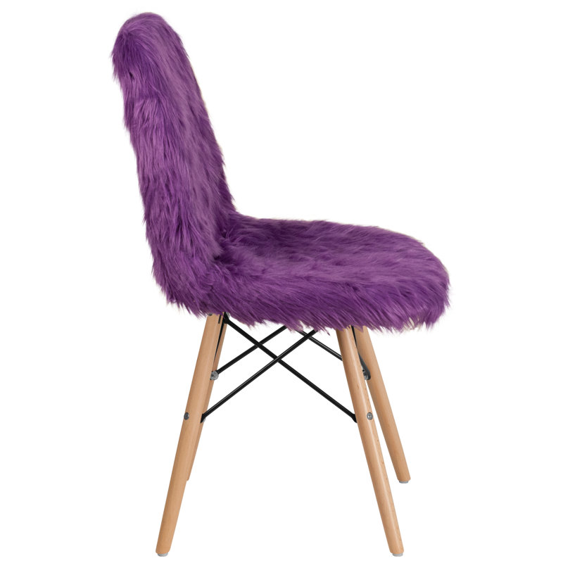Chaise d'appoint Shaggy Dog, Mauve