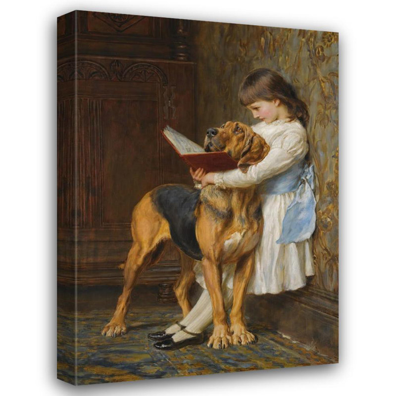 «Compulsory Education» par Briton Riviere - Art mural sur toile tendue avec châssis, H 40 po x l 28 po