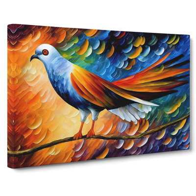 Pigeon Bird Painting Vol.2 Abstract - Wrapped Canvas