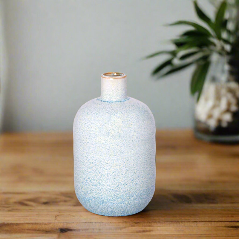 Vase en céramique Celora, Bleu clair