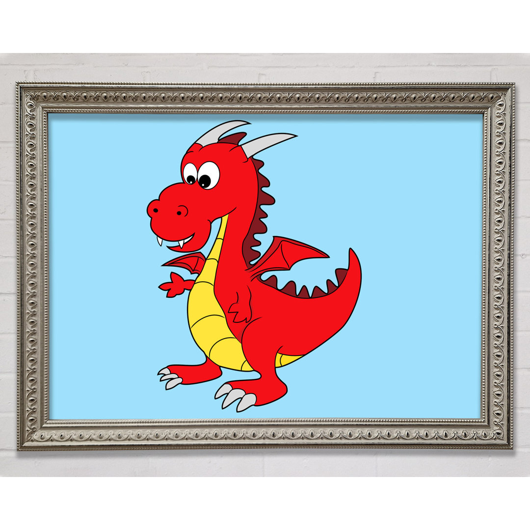 Großer Drache Baby Blau - Druck