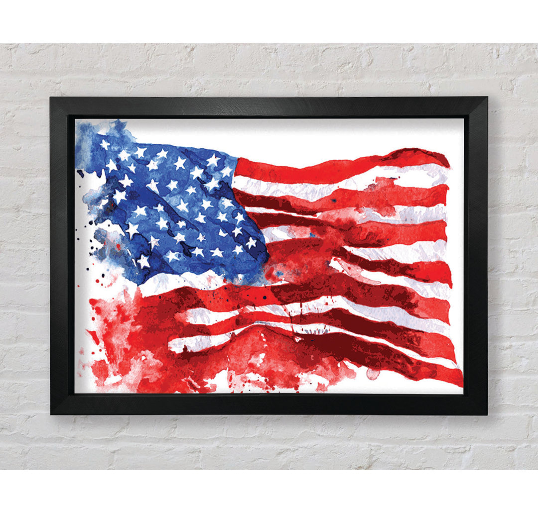 Leinwandbild The Ink Splatter American Flag