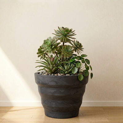 Kaegen ECOBO EcoFriendly Round Pot Planter, Dune Indoor Outdoor Use, Four Season Use