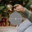 Feathers With Bead Accents Christmas Ball Ornament - 5" - White