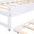 White Twin Xl Daybed With 2 Trundles, 3 Storage , & , Solid Wood Frame, Space Efficient In White, Charging Strong Build, Saving