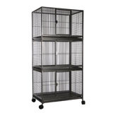 Cianni 72'' Iron Flat Top Breeder Bird Cage with Wheels