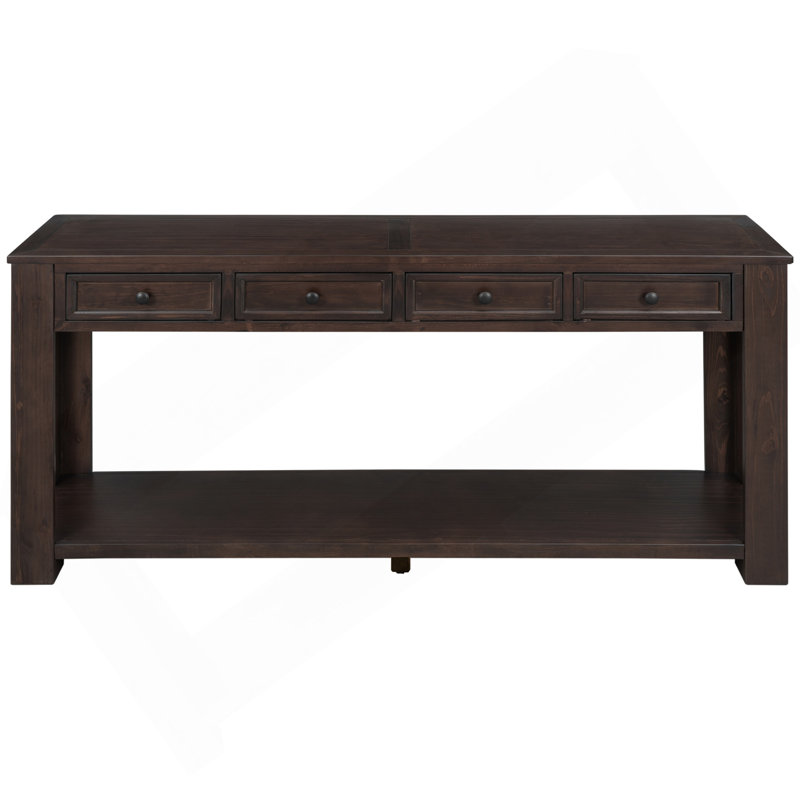 Console / canapé avec tiroirs de rangement et tablette inférieure pour le couloir d'entrée (espresso), Espresso
