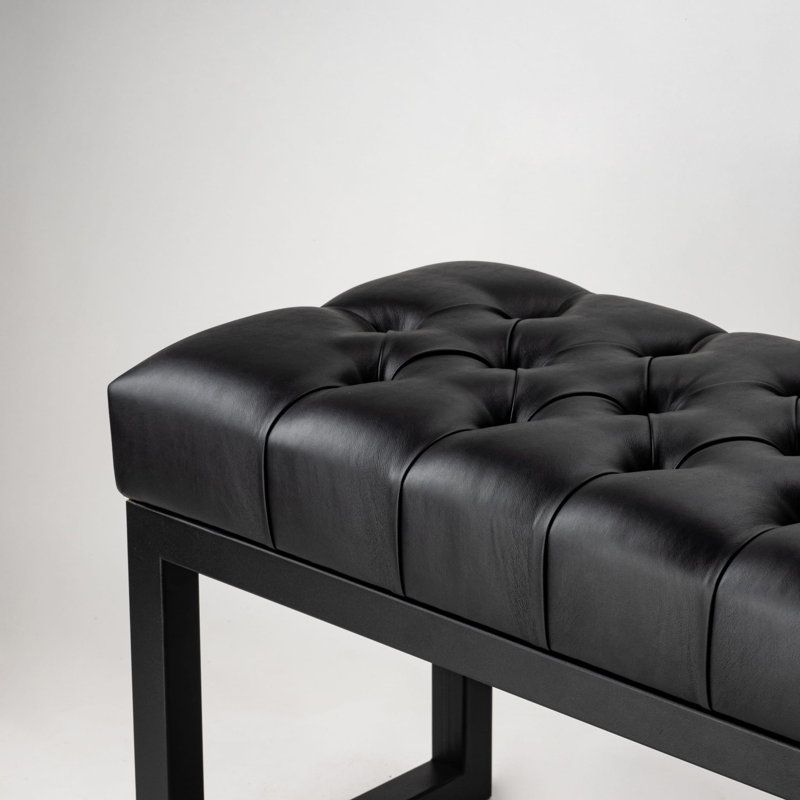 Evangelo Faux Leather Upholstered Bench, H40 x W100 x D30cm