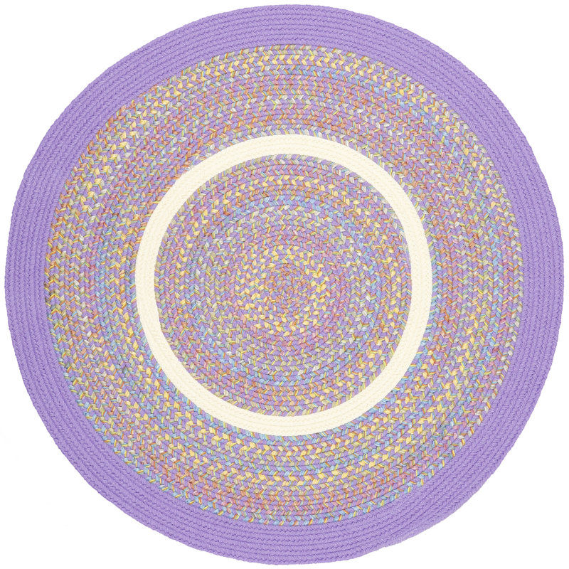 Pavel Synthetic Geometric Indoor / Outdoor Rug, Round 4'