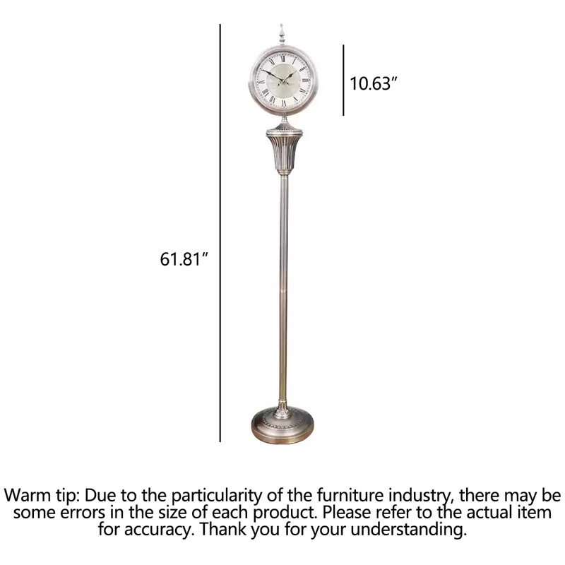 Retro creative silent floor clock