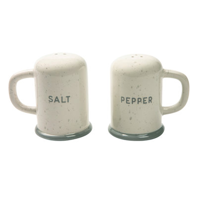 Transpac Dolomite 3.75 in. White Spring Cabin Salt and Pepper Shaker Set of 2