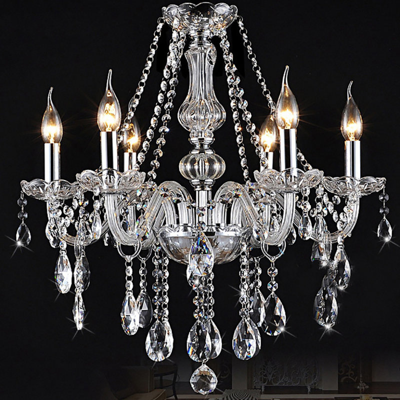 Andover Crystal Chandelier, 6 Lights