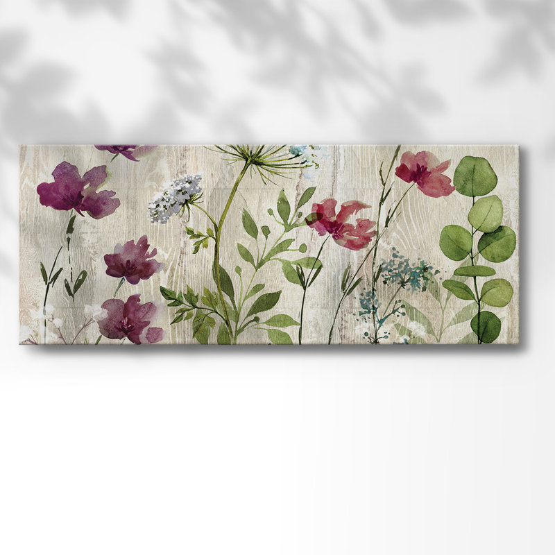 «Meadow Flowers I», reproduction sur toile, H 20 po x l 50 po x P 1,5 po