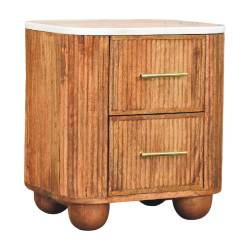 45cm W Solid Wood Bedside Table