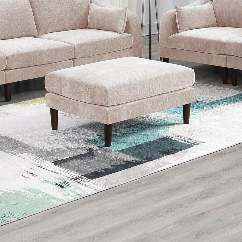 Magnifique repose-pieds rose avec tissu Morgan, Pink