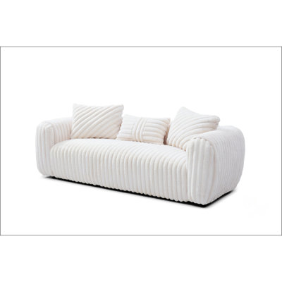 Comfortable And Versatile Sofa Ideal For Compact Or Open Rooms With Supportive Back Pillow And Easy - Access Accessories