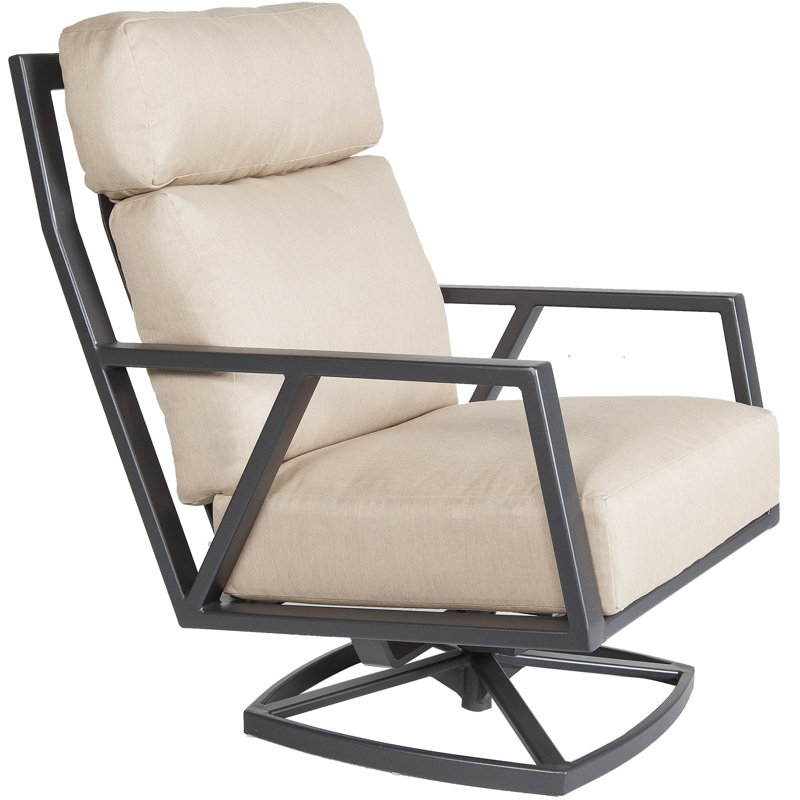Aris Outdoor Rocker Chair, Graphite, Surpass Stone