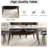 55.12" Modern Artificial Stone White Pandora Straight Edge Dark Grey Metal Leg Dining Table-Can Accommodate 6 People(Dining Table Only)-2131401667