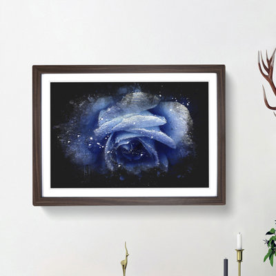 Blue Rose - Picture Frame Painting Print