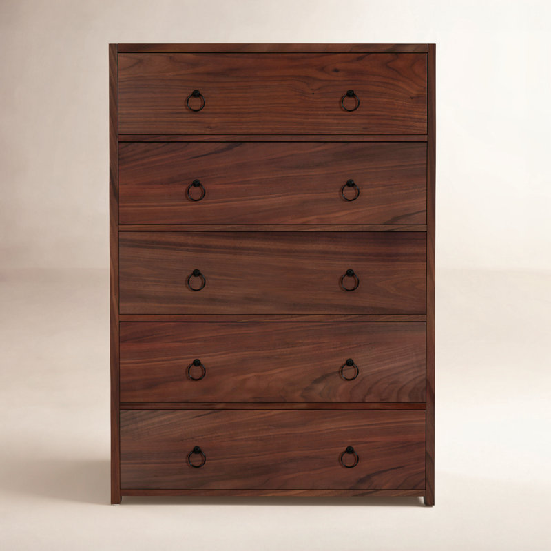 Lark 5 Drawer Dresser, Brown