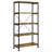 2-Piece Computer Desk & Bookcase, Rustic Nutmeg