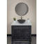 Eden Bath 16.5'' Black/Grey Natural Stone Circular Bathroom Sink