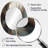 Abstract Delicate Brushstroke Painting V - Brown Oval Wall Mirror Decor-582733989