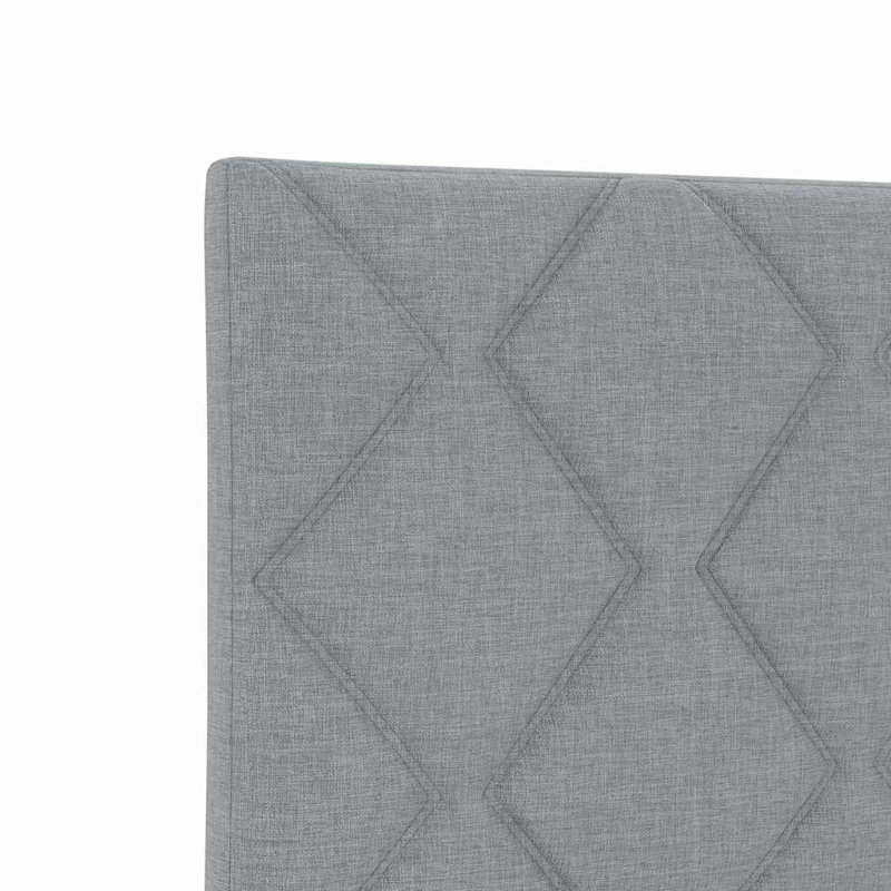 Fabric Headboard Argyle With Headboard Fabric, European Toddler (80 x 160cm), Light Grey