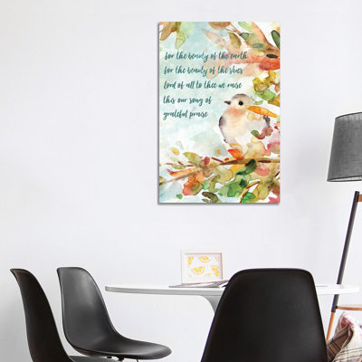 Song Of Praise by Carol Robinson - Wrapped Canvas Print