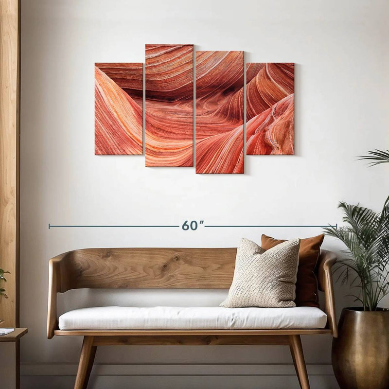 Alvord Wave Rock Formation, H 27 po x l 43 po