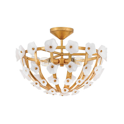 Fredrick Ramond Azalea Medium Semi-Flush Mount