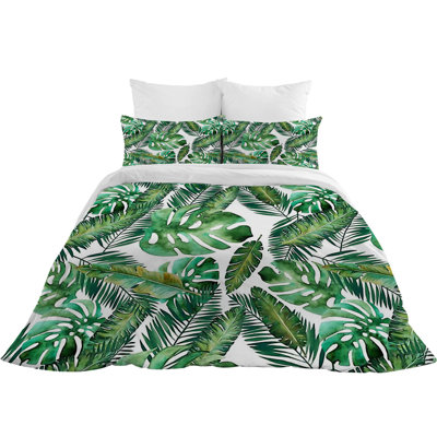 Duvet Cover Set Green 100% Cotton 3 Piece Duvet Cover Set -  Home-Man, WF-WA3-GC 59 Twin