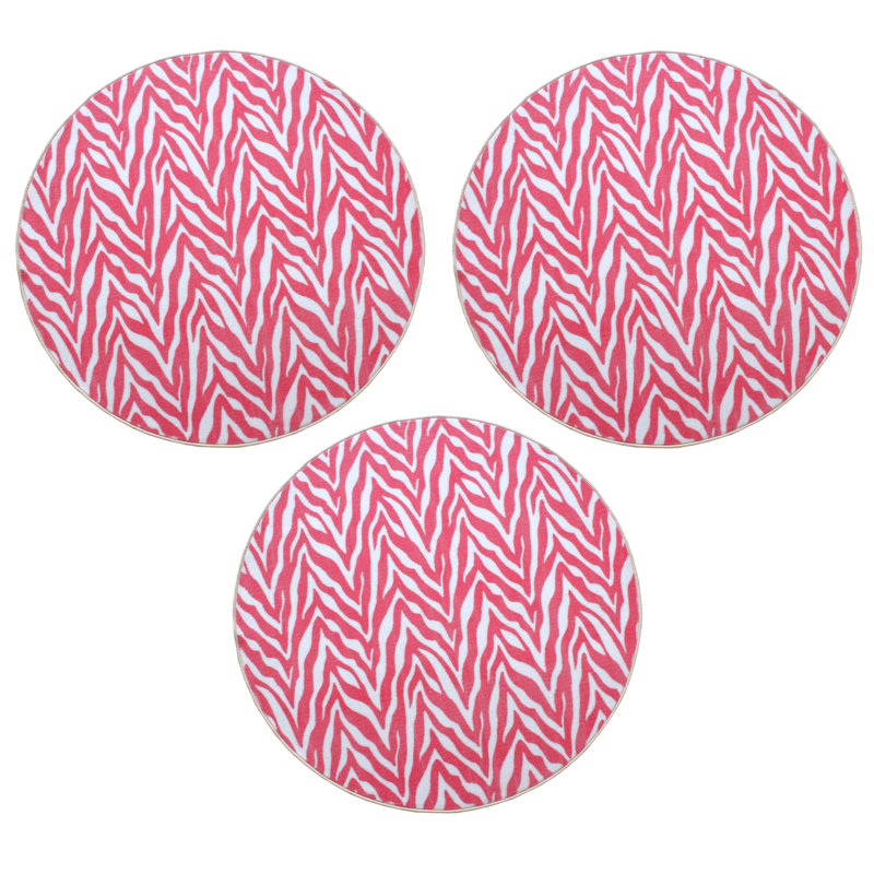 Ensemble de tapis en nylon touffeté à la machine Belissa, Rond 2 pi