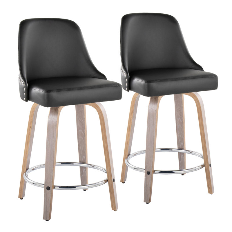 Tabouret de comptoir à hauteur fixe avec pivot