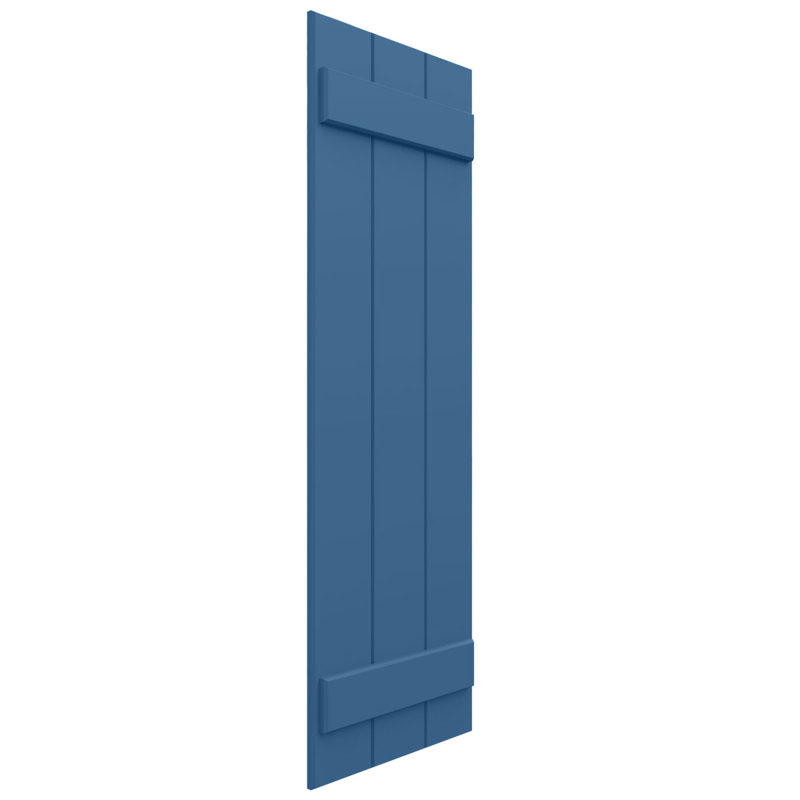 Volets en composite à quatre planches EnduraCore l 21 1/2 po x H 26 po, bleu séjour (par paire - quincaillerie non incluse)