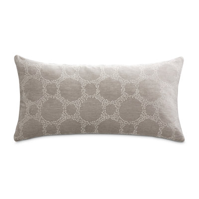 Moonbeam Geometric Feather Reversible Throw Pillow