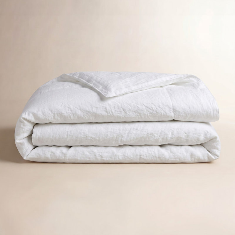 Organic Relaxed Linen Standard Duvet Cover, Alpine White, King/Cal King Duvet Cover