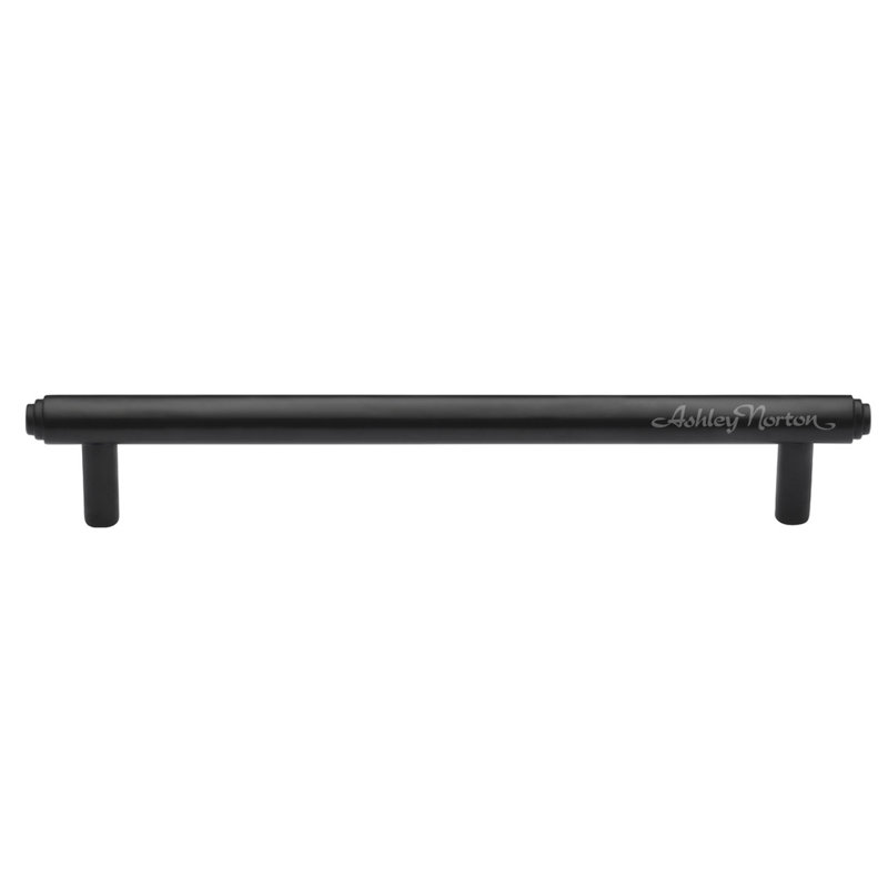 Geneva 6" Flat Black Solid Brass Cabinet Bar Pull