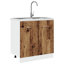 Arnisa Sink Bottom Cabinet Lyon 80x46x81.5 cm Engineered Wood-1028484254