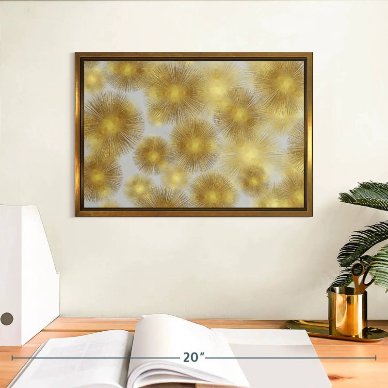Sunburst Cluster, Cadre flottant doré, 13 po x 9 po