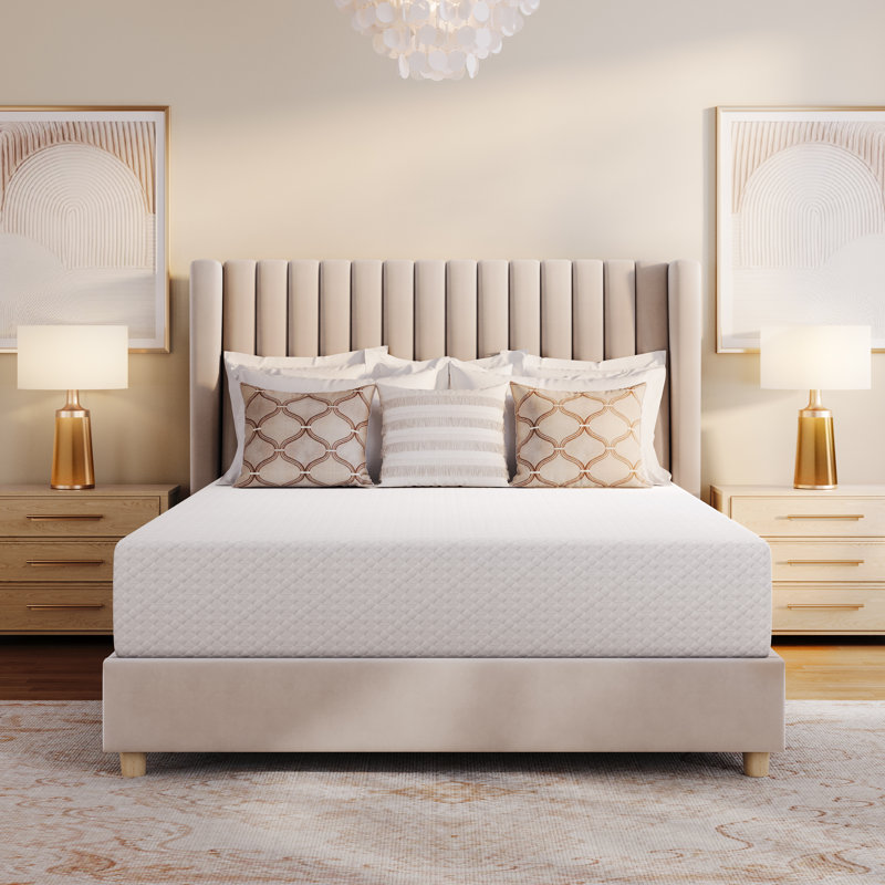 Multi-sized Medium Cooling Gel Memory Foam Mattress with Green Tea Scent, Full, 10"