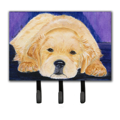 Porte-laisse et crochet pour clé golden retriever