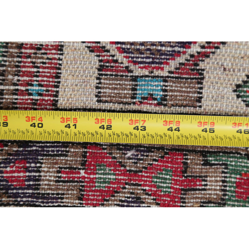 Tapis unique en laine noué à la main 2 pi 11 po x 4 pi 10 po nouvel âge Anunoby