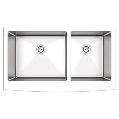 35.88'' L Undermount Double Bowl Stainless Steel Kitchen Sink