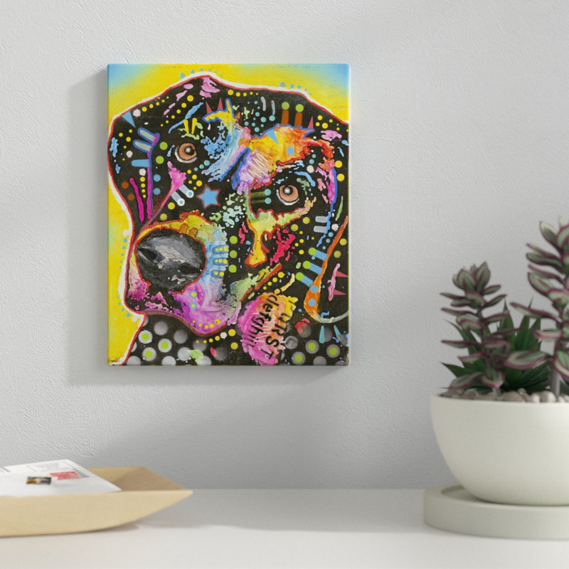 « dog art 05 », reproduction sur toile, H 20 po x l 16 po x P 1,25 po